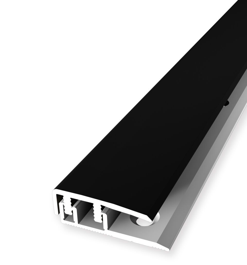 Absch.-Pr. 1000 mm Typ 577XL D-Clip® XL Alu pulv. schw. matt RAL9005 3,5-6,5 mm zweiteilig