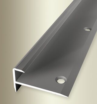 Treppenkantenprofil 1000 mm SBS Typ 810 Aluminium eloxiert edelstahloptik 8,5 mm versenkt gebohrt
