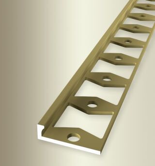 Abschlussprofil 2500 mm SBS Typ 301 G Aluminium eloxiert gold 3 mm geschlossen gestanzt