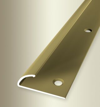 Einfassprofil 2700 mm SBS Typ 390 Aluminium eloxiert gold 3 - 7 mm versenkt gebohrt, umschlagbar
