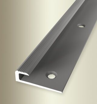 Einfassprofil 1000 mm SBS Typ 806 Aluminium eloxiert edelstahloptik 5 mm versenkt gebohrt