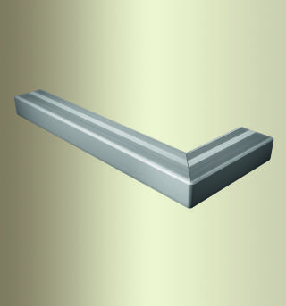 Wi.-Pr. Fertigwinkel 300 mm 228 U/FW-R Aluminium eloxiert silber 0 - 22 mm runde Ecken 90°