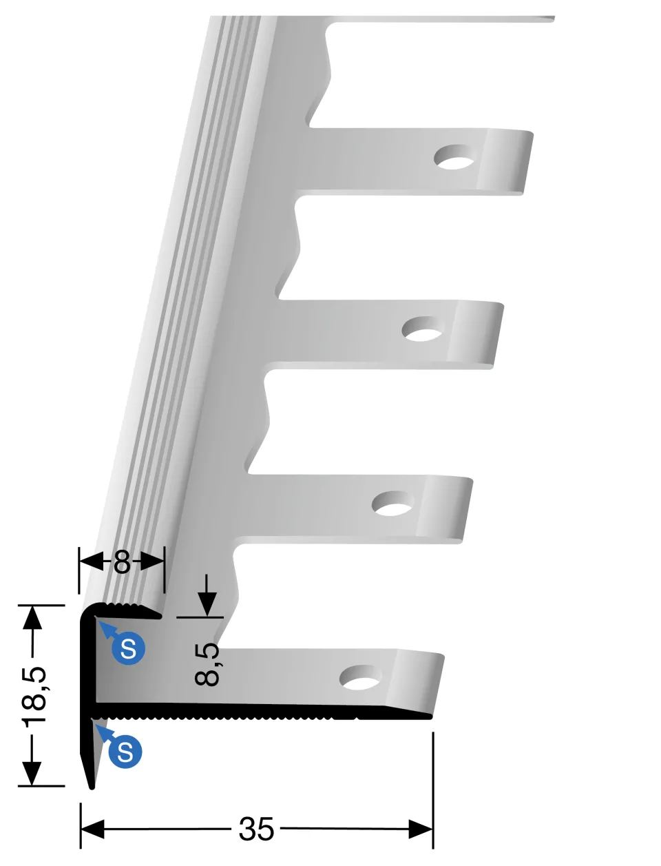 Küberit Treppenkantenprofile 810