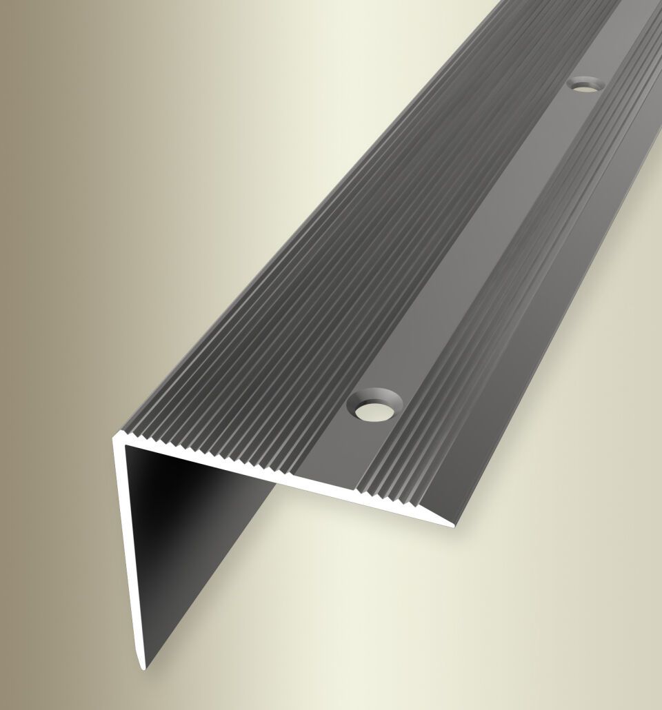 Winkelprofil 2500 mm SBS Typ 229 Alu eloxiert edelstahloptik 0 - 37 mm versenkt gebohrt