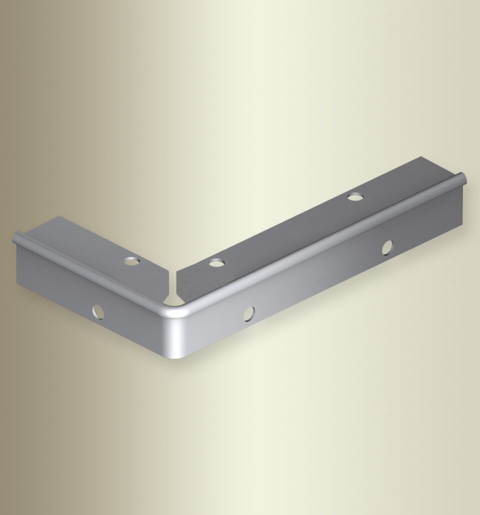 Küberit Treppenkantenprofile Fertigwinkel mit runden Ecken 871