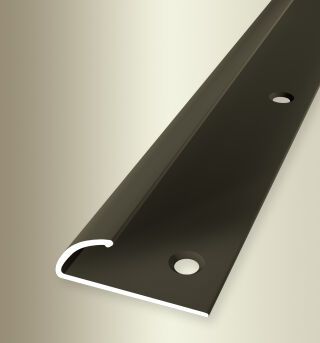 Einfassprofil 2700 mm SBS Typ 390 Aluminium eloxiert bronze 3 - 7 mm versenkt gebohrt, umschlagbar