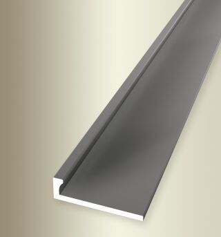 Abschlussprofil 2500 mm SBS Typ 299 U Aluminium eloxiert edelstahloptik 2 mm ungebohrt einteilig