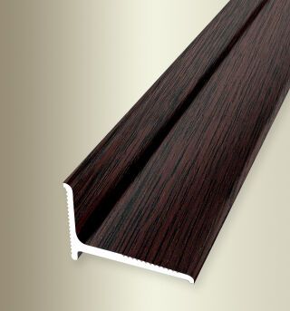 Abschlussprofil 2700 mm SBS Typ 369 H/SK Aluminium Holzdekor Wenge mm selbstklebend