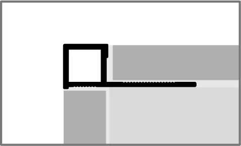Küberit Quadro Randleistenprofile Quadratprofile Endstücke links Endstücke rechts CT100