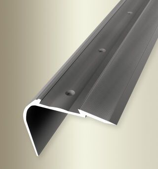 Treppenkantenpr. 2500 mm SBS Typ 707 A Alu eloxiert edelstahloptik 0 - 43 mm versenkt gebohrt für PVC-Einlagen