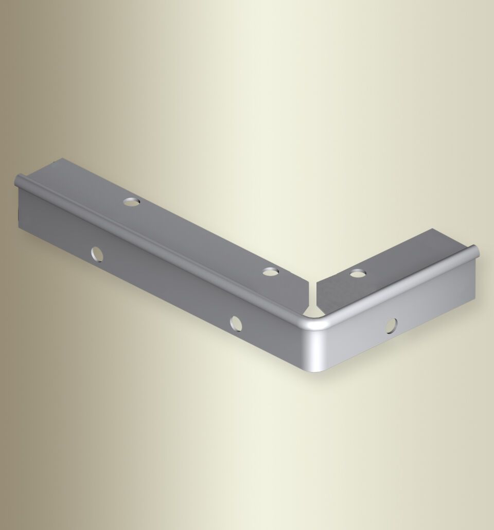 Küberit Treppenkantenprofile Fertigwinkel mit runden Ecken 871