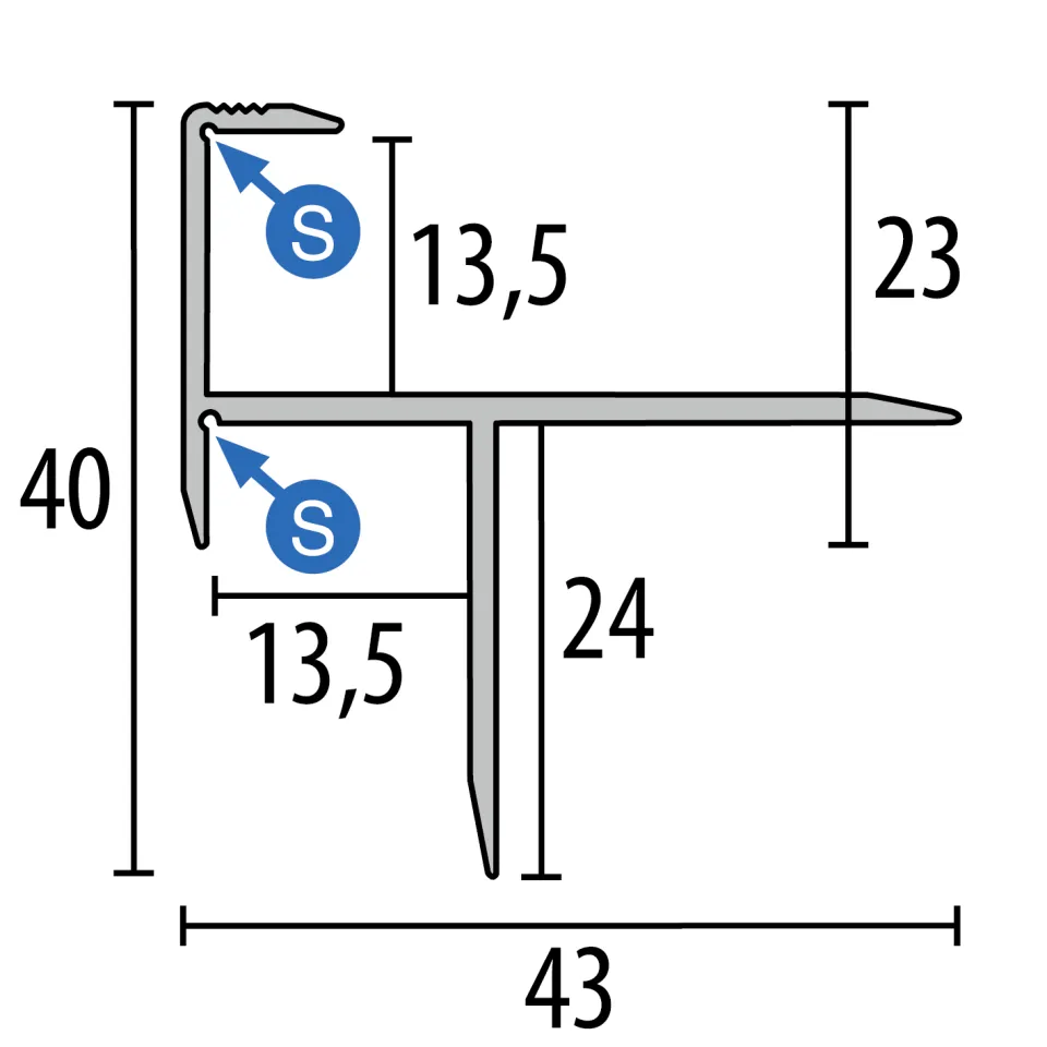Küberit Treppenkantenprofile 207