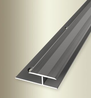 Einfassprofil 2700 mm SBS Typ 222 Alu eloxiert edelstahloptik 9 - 11 mm versenkt gebohrt