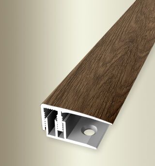 Absch.-Pr. 1000 mm SB Typ 587 H E-Clip® Aluminium Holzdekor Tigua 10 - 16 mm mit Holzdekor, zweiteilig