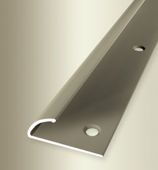 Einfassprofil 2700 mm SBS Typ 390 Aluminium eloxiert sand 3 - 7 mm versenkt gebohrt, umschlagbar