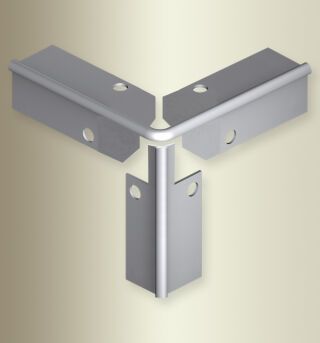 TK-Profil Fertigwinkel 300 mm 871 EV Aluminium eloxiert silber 3 mm runde Ecken 90°