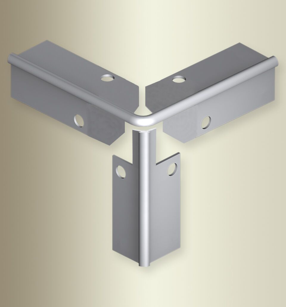 Küberit Treppenkantenprofile Fertigwinkel mit runden Ecken 871