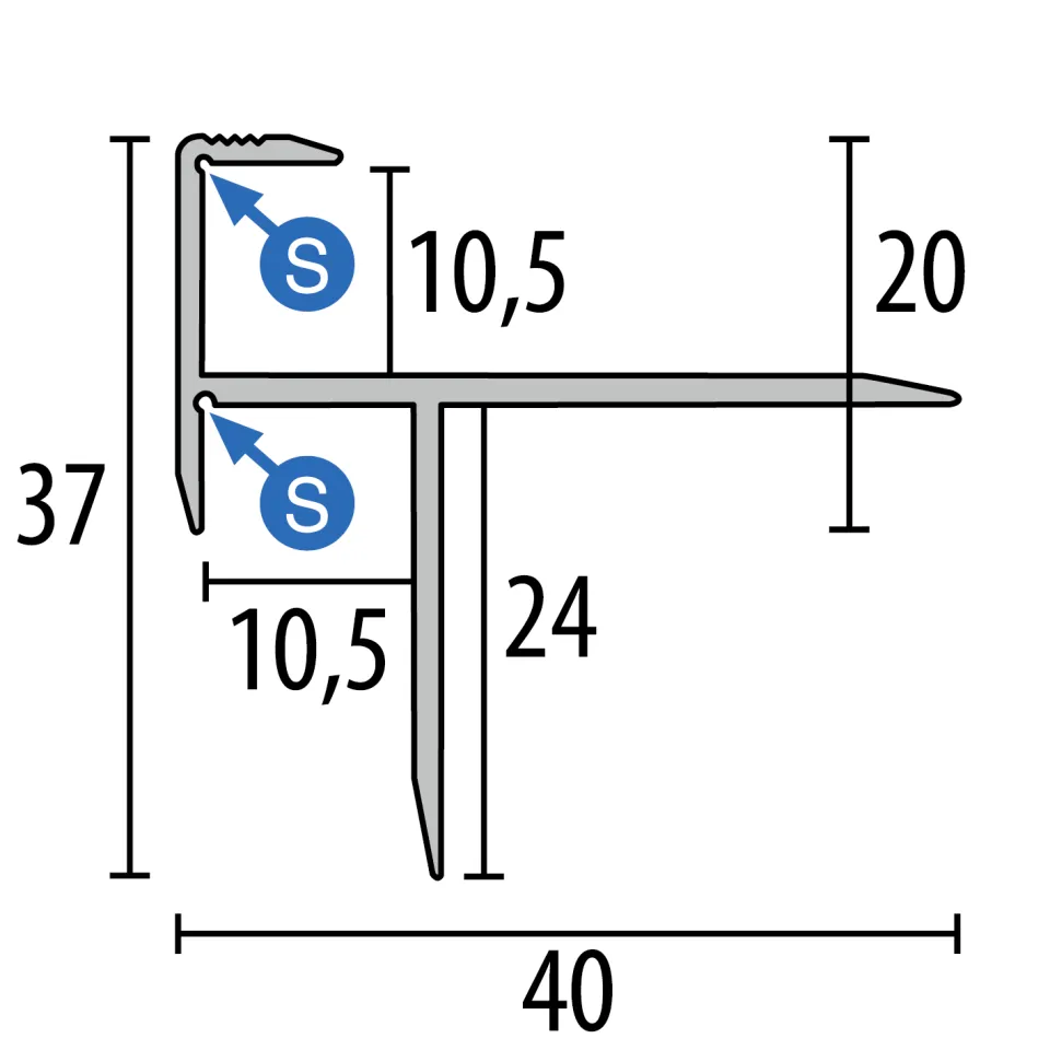 Küberit Treppenkantenprofile 208