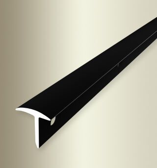 Einfassprofil 2500 mm SBS Typ 294 Alu pulv. schwarz matt (RAL9005) 16,5 mm versenkt gebohrt