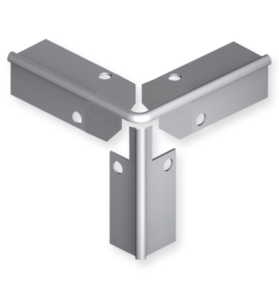 Küberit Treppenkantenprofile Fertigwinkel mit runden Ecken 871