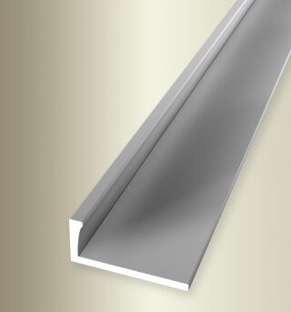 Abschlussprofil 3000 mm SBS Typ 303 U Aluminium eloxiert silber 8 mm ungebohrt