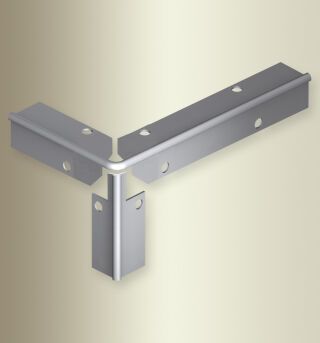 TK-Profil Fertigwinkel 1000 mm 871 EV-L Aluminium eloxiert silber 3 mm runde Ecken 90°