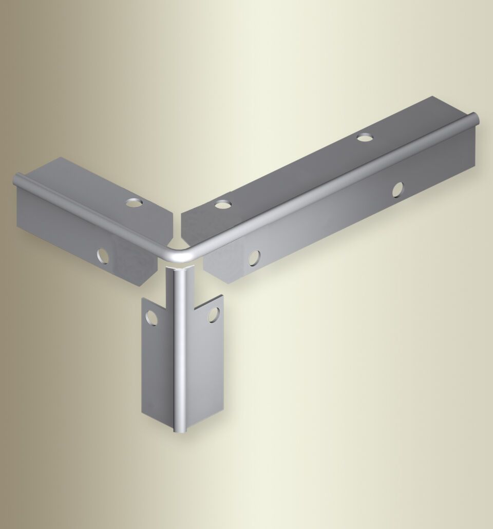 Küberit Treppenkantenprofile Fertigwinkel mit runden Ecken 871