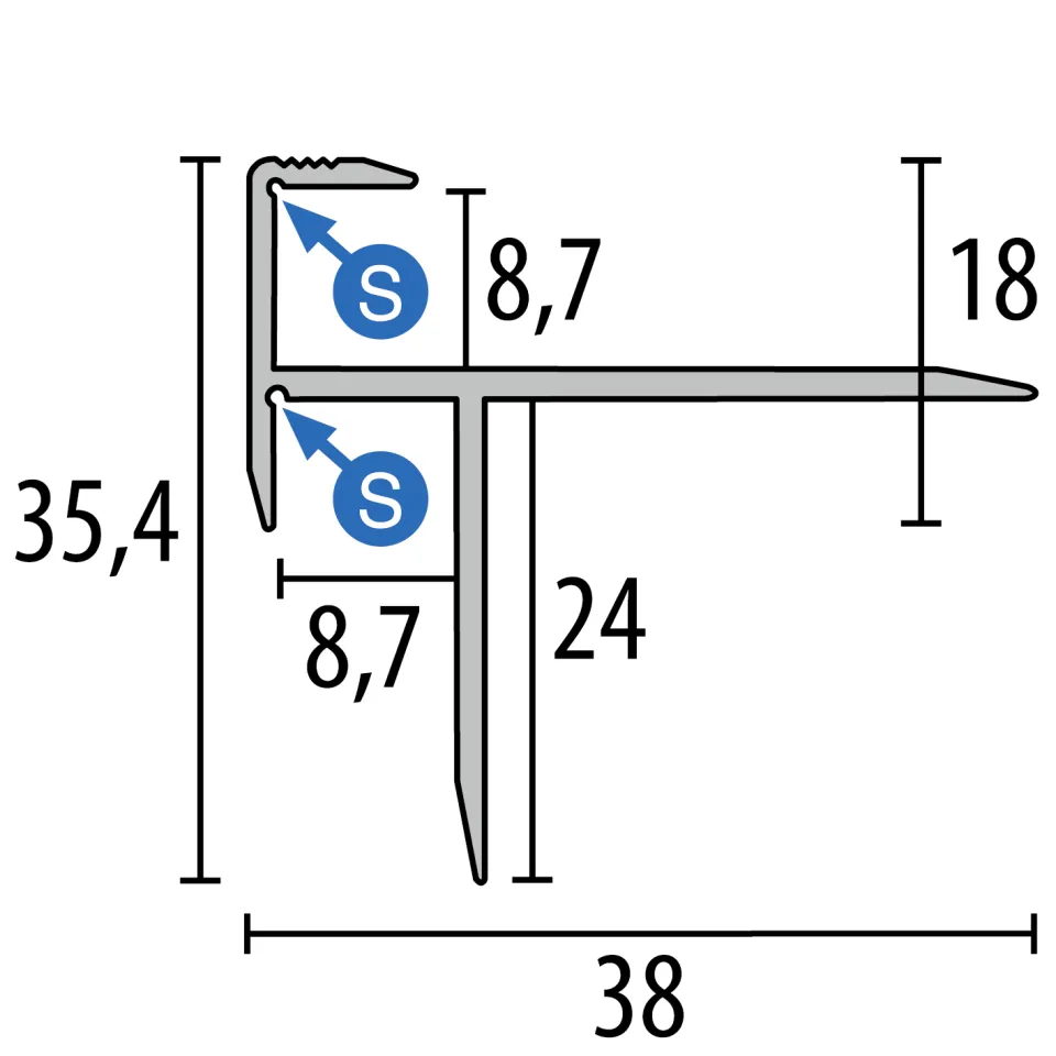 Küberit Treppenkantenprofile 209