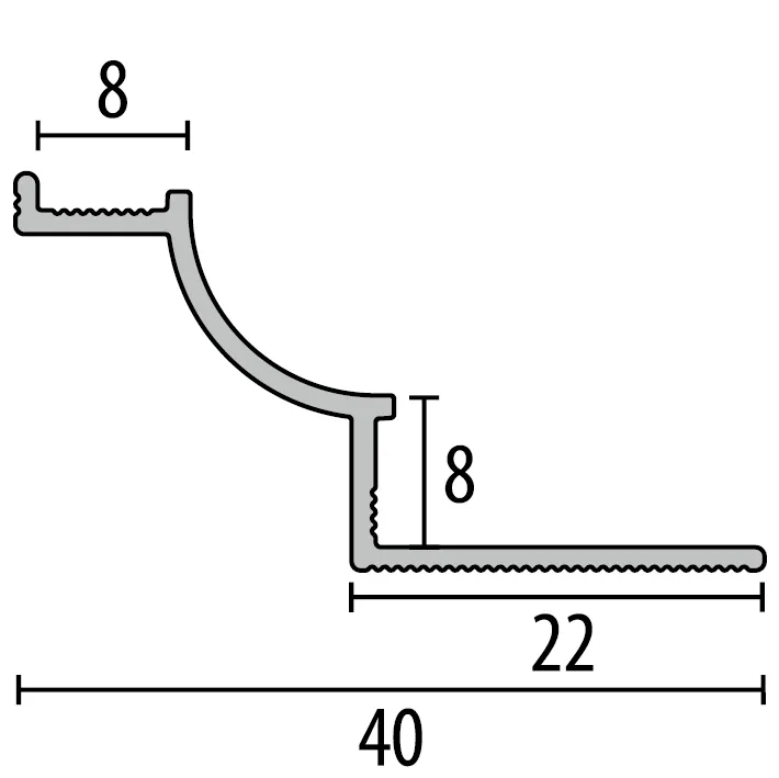 Küberit Wandkantenprofile Hohlkehlprofile CC080