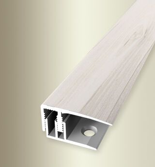 Absch.-Pr. 900 mm SB Typ 587 H E-Clip® Alu Holzdekor Eiche creme 10 - 16 mm mit Holzdekor, zweiteilig