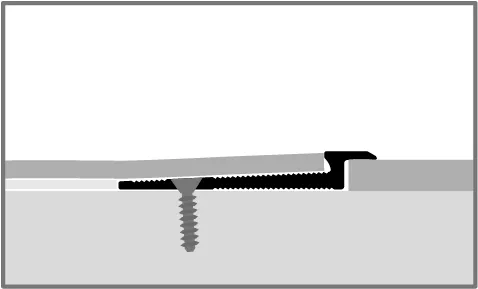 Einfassprofil 3000 mm SBS Typ 346 Aluminium eloxiert edelstahloptik 4,5 mm versenkt gebohrt