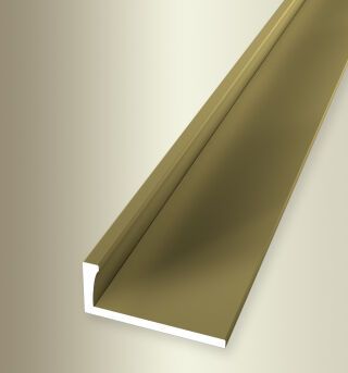 Abschlussprofil 2500 mm SBS Typ 307 U Aluminium eloxiert gold 6 mm ungebohrt