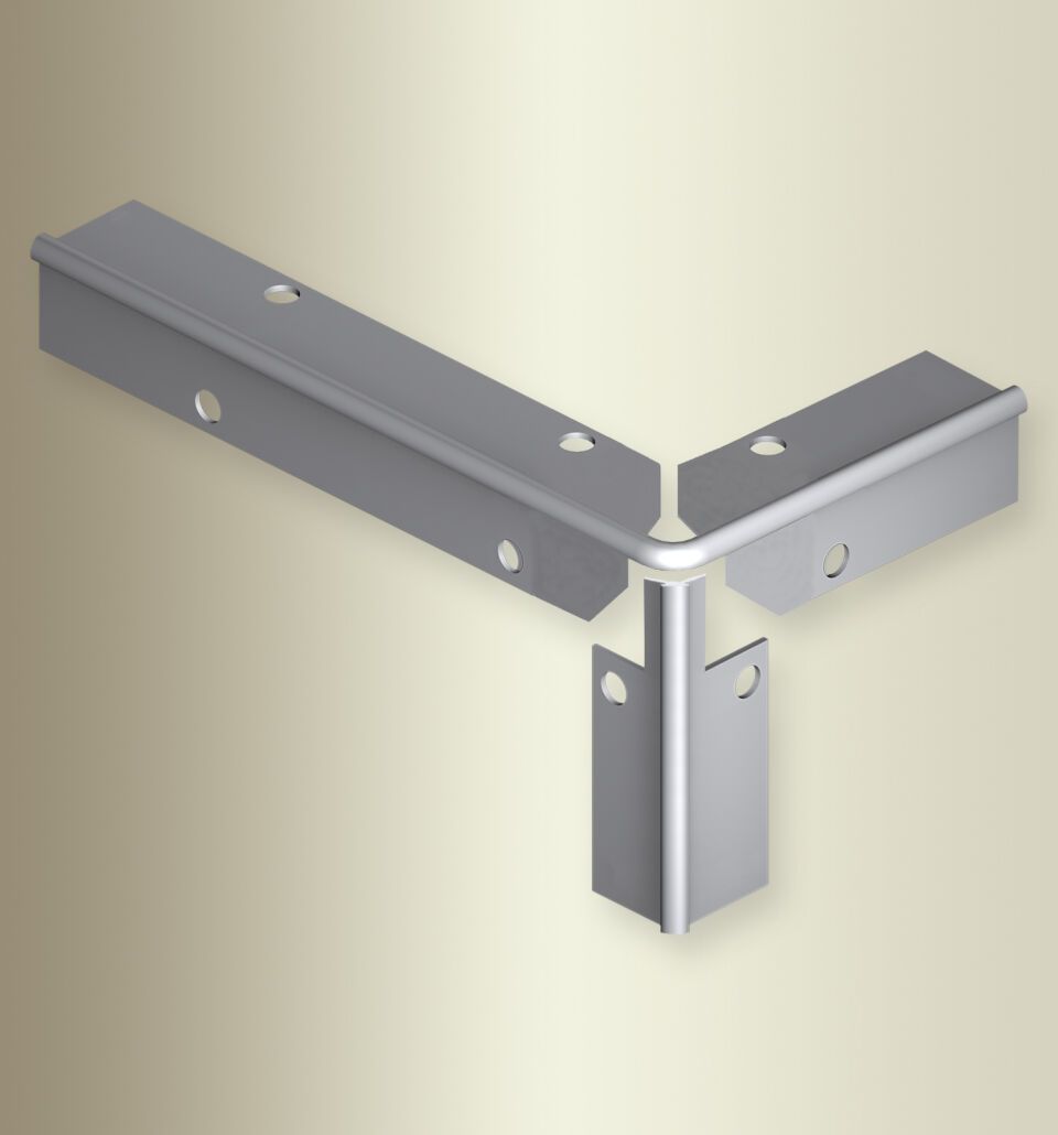 Küberit Treppenkantenprofile Fertigwinkel mit runden Ecken 871