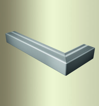 Wi.-Pr. Fertigwinkel 300 mm 229 U/FW-R Aluminium eloxiert silber 0 - 37 mm runde Ecken 90°