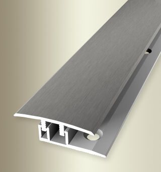 Überg.-Pr. 1000 mm Typ 678 D-Clip® Plus Alu elox edelstahloptik fg 5,3 - 8,5 mm zweiteilig