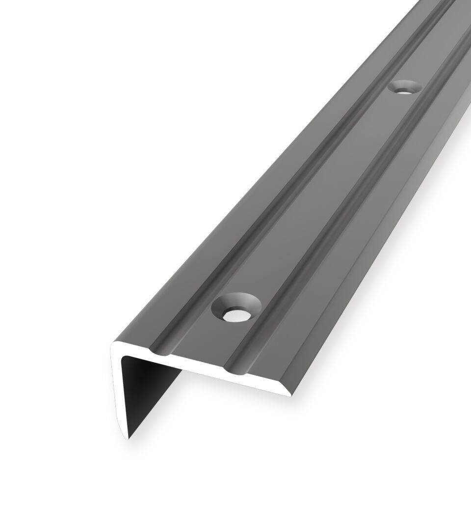 Winkelprofil 2500 mm SBS Typ 237 Alu eloxiert edelstahloptik 0 - 14 mm versenkt gebohrt, einfach biegbar