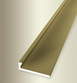 Abschlussprofil 2500 mm SBS Typ 299 U Aluminium eloxiert gold 2 mm ungebohrt einteilig