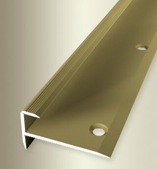 Treppenkantenprofil 1000 mm SBS Typ 810 Aluminium eloxiert gold 8,5 mm versenkt gebohrt