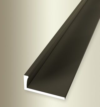 Abschlussprofil 2500 mm SBS Typ 307 U Aluminium eloxiert bronze 6 mm ungebohrt