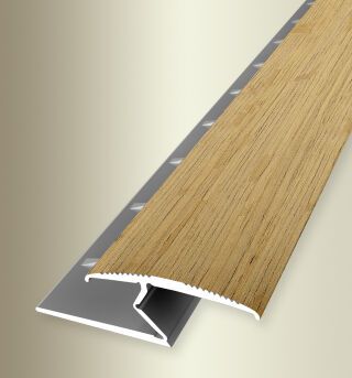 Einfassprofil 2700 mm SBS Typ 382 T Aluminium Holzdekor Landeiche 3 - 8,5 mm mit Teppichkrallen, umschlagbar