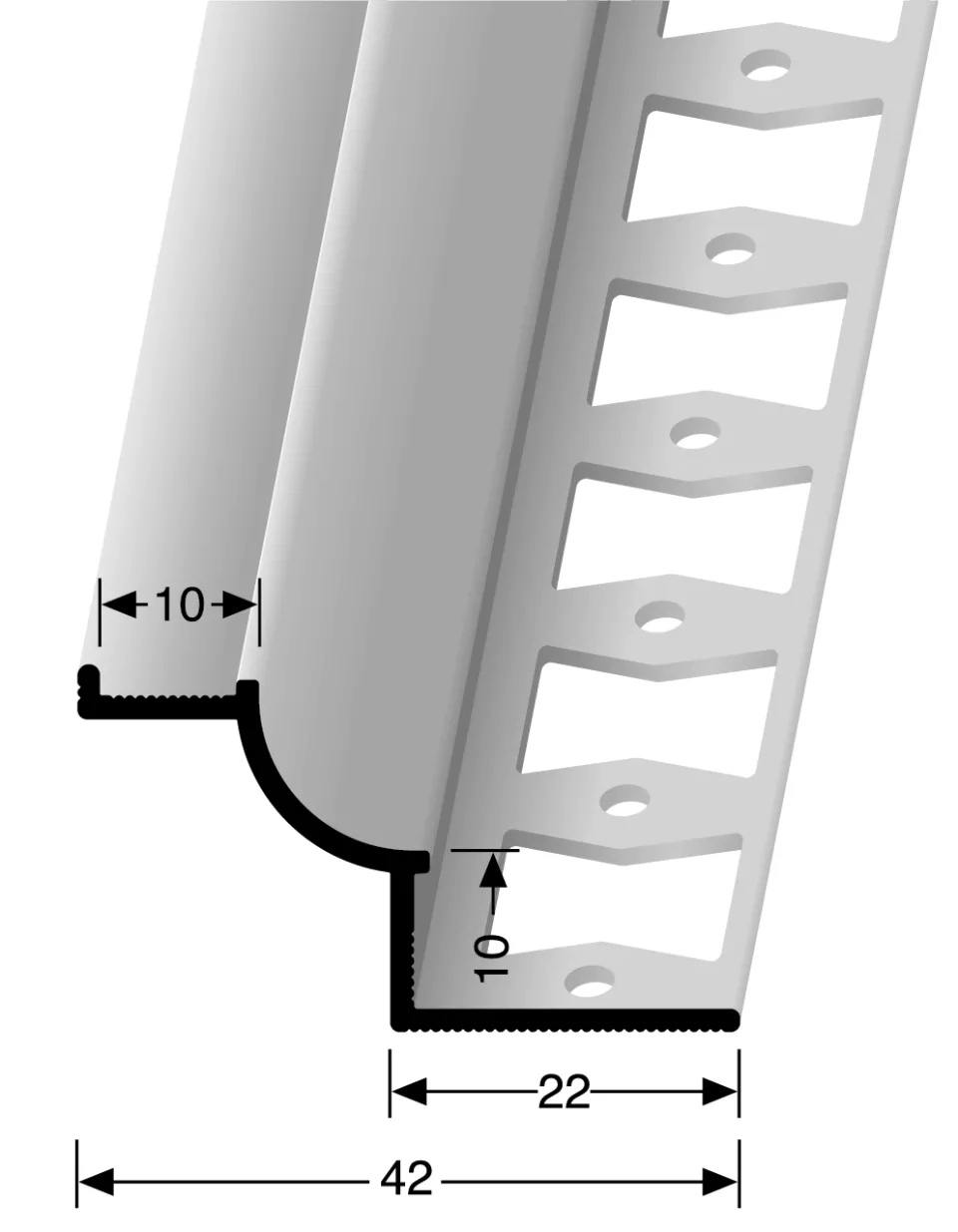 Küberit Wandkantenprofile Hohlkehlprofile CC100