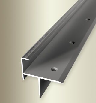 Treppenkantenprofil 1000 mm SBS Typ 206 Alu eloxiert edelstahloptik 15,5 mm doppelt versetzt versenkt gebohrt