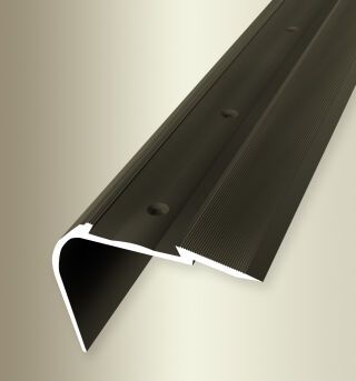 Treppenkantenpr. 2500 mm SBS Typ 707 A Aluminium eloxiert bronze 0 - 43 mm versenkt gebohrt für PVC-Einlagen