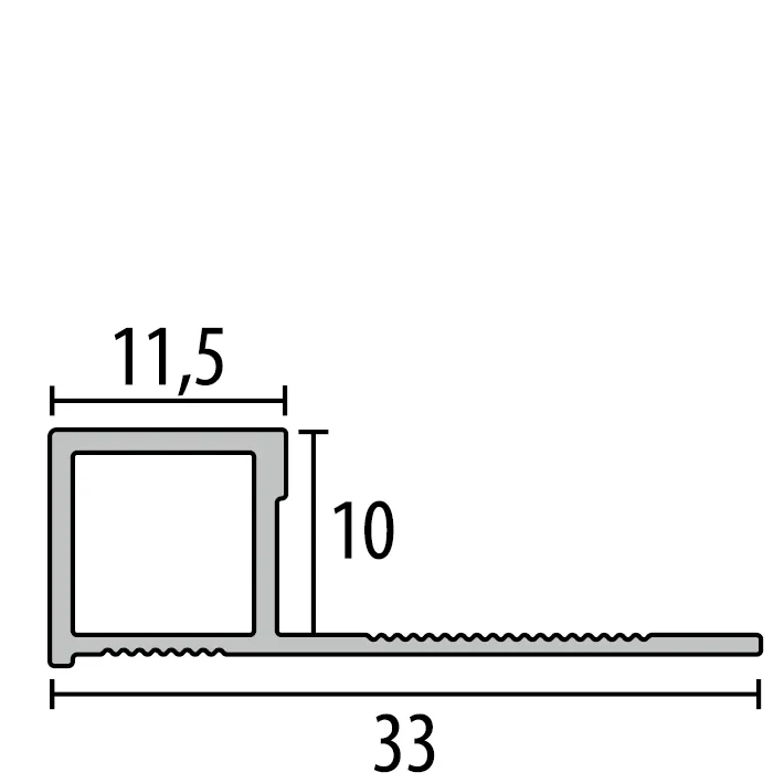 Küberit Quadro Randleistenprofile Quadratprofile Endstücke links Endstücke rechts CT100