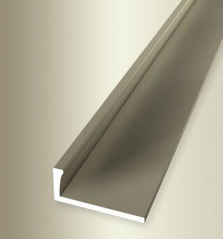 Abschlussprofil 2500 mm SBS Typ 307 U Aluminium eloxiert sand 6 mm ungebohrt