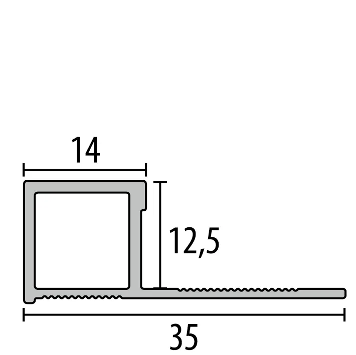 Küberit Quadro Randleistenprofile Quadratprofile CT125