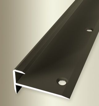 Treppenkantenprofil 1000 mm SBS Typ 810 Aluminium eloxiert bronze 8,5 mm versenkt gebohrt