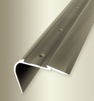 Treppenkantenpr. 2500 mm SBS Typ 707 A Aluminium eloxiert sand 0 - 43 mm versenkt gebohrt für PVC-Einlagen