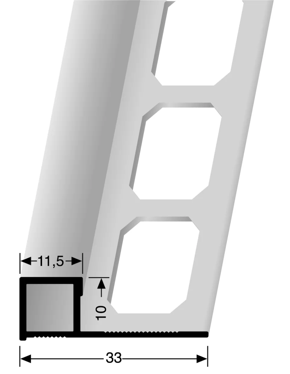 Küberit Quadro Randleistenprofile Quadratprofile Endstücke links Endstücke rechts CT100