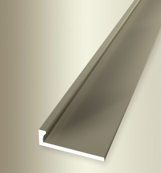 Abschlussprofil 2500 mm SBS Typ 299 U Aluminium eloxiert sand 2 mm ungebohrt einteilig
